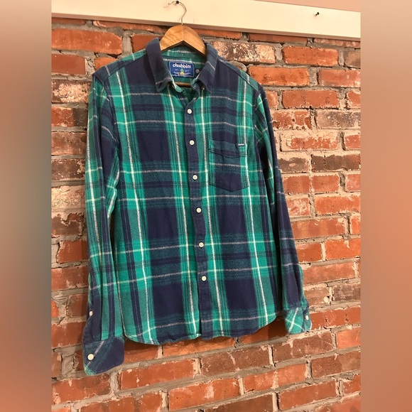 Chubbies The Ranch Plaid Flannel Button Up Large - Picture 2 of 7